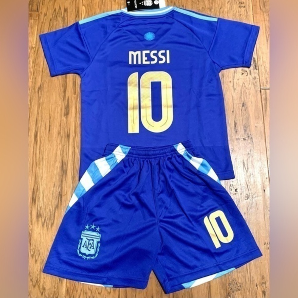 Lionel Messi Youth XL Jersey ARGENTINA Soccer Uniform Size 30 Extra Large NEW